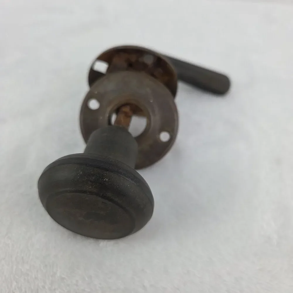 Vintage Bakelite Door Knob & Lever Lockset Black Architectural Hardware